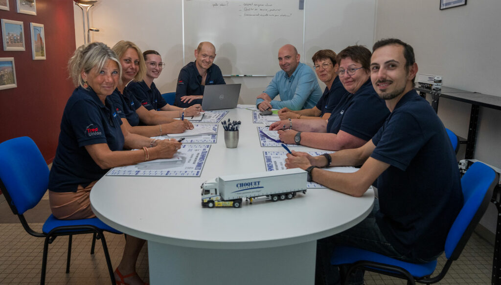 Réunion de l'équipe des Transports CHOQUET